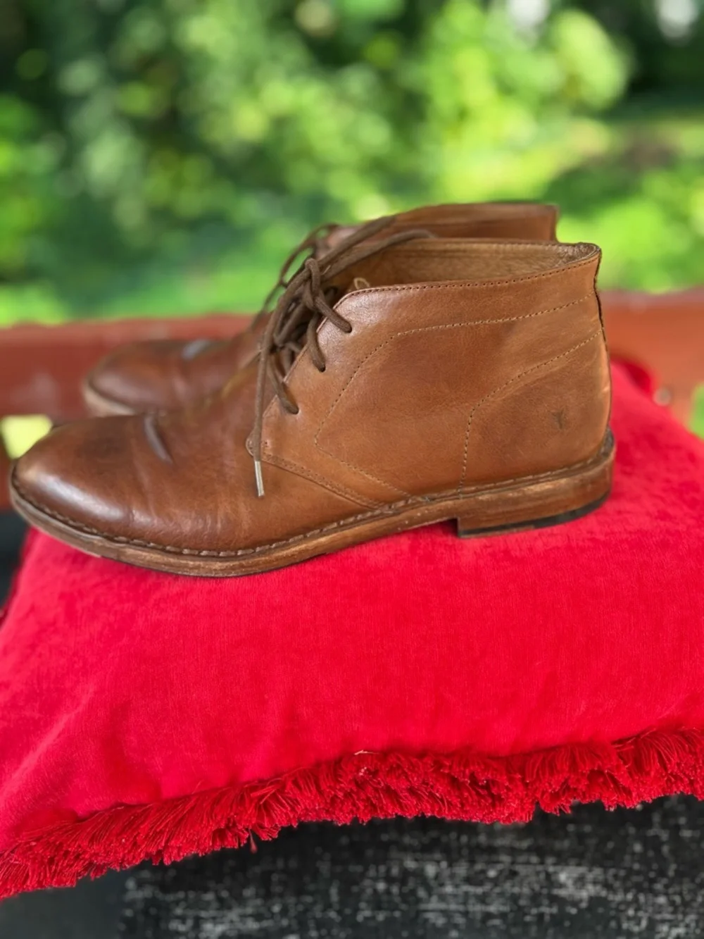 Frye Tan Leather Chukka Boots